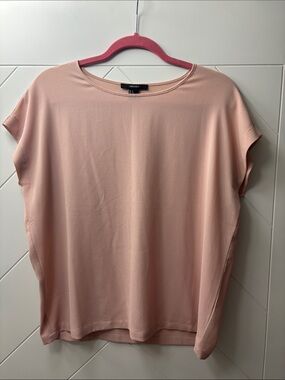 Forever 21 Women's Light Blush Pink Short Sleeve Boxy Blouse